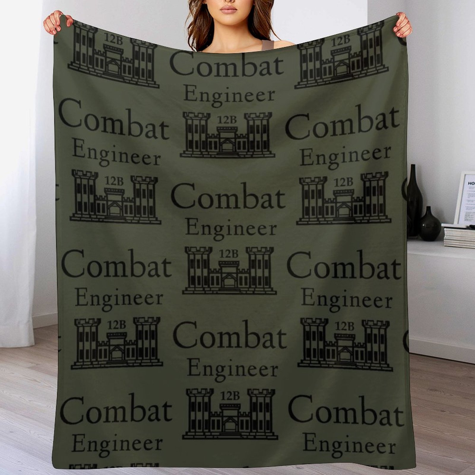 3D Printing Engineer - Army Combat Engineer Throw Blanket Reusable