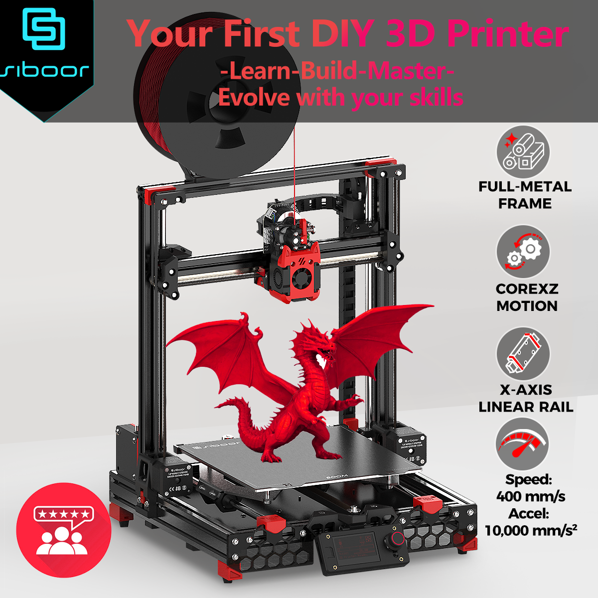 3D Printer Enclosure Frame - SIBOOR BOOM Kit 3D Printer CoreXZ
