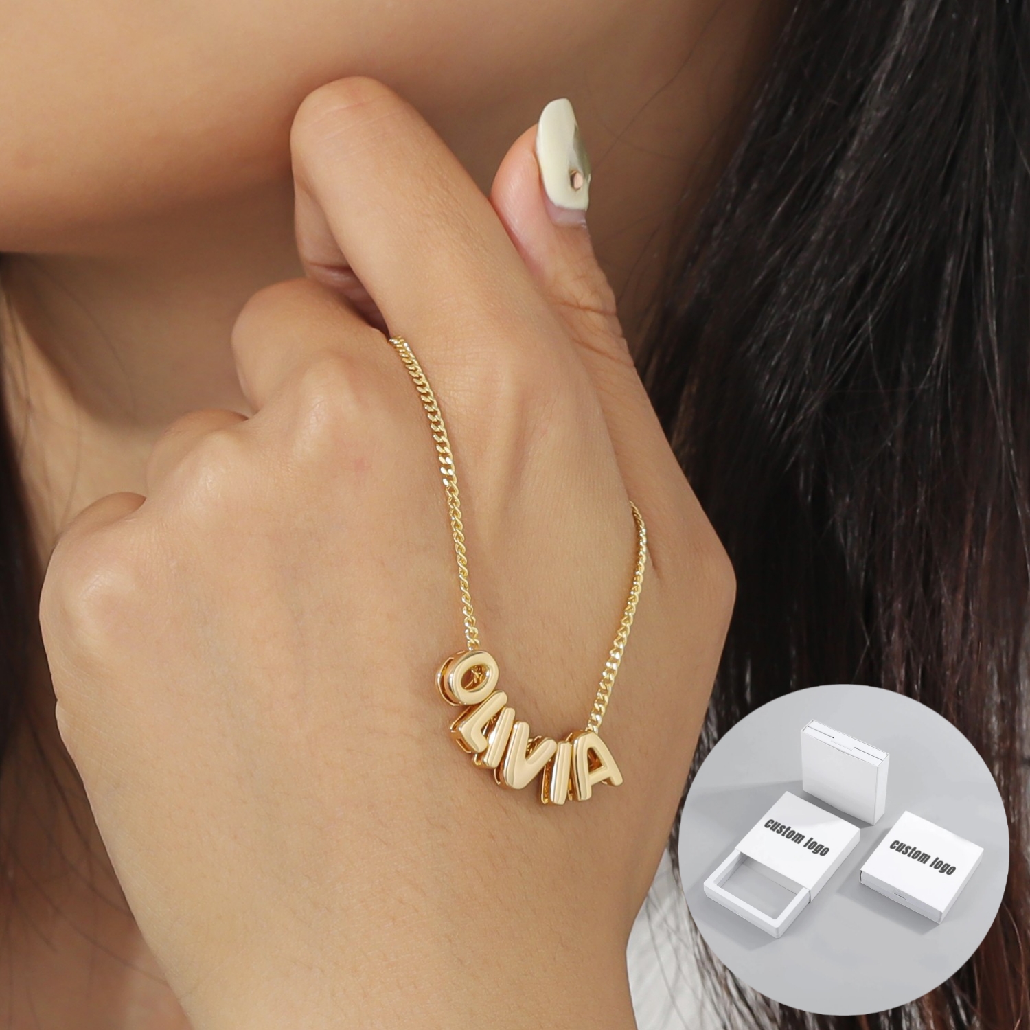 3D Printing Jewelry - MYDIY Personalized Puff Name Necklace 18k