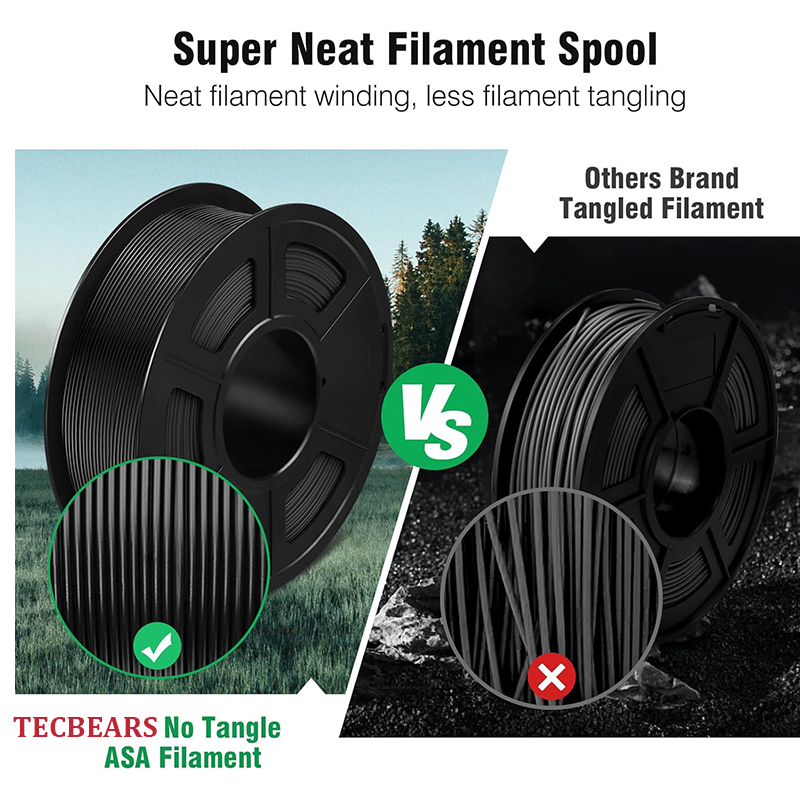 Asa Filament Outdoor - TECBEARS 5KG/5Rolls 3D Printer Filament ASA