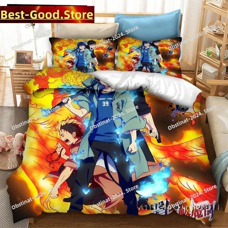 3D Printing Case - Fashion 3D Anime Blue Exorcist Bedding