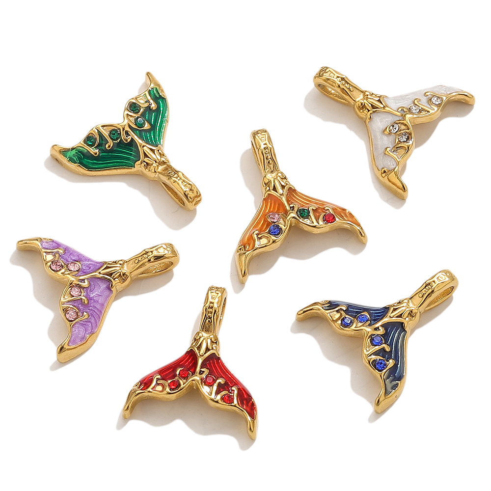3D Printing Jewelry - 4pcs Stainless Steel Gold Mermaid Tail