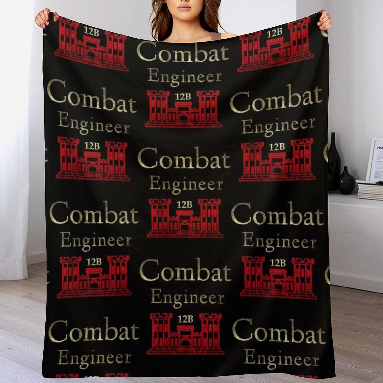 3D Printing Engineer - Army Combat Engineer Throw Blanket Multi