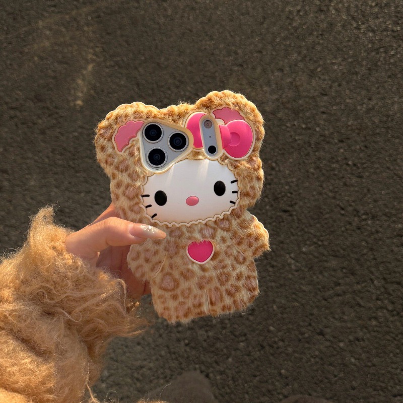 Cute 3D Hello Kitty Leopard Pl - 3D Printing Case 评论和价格