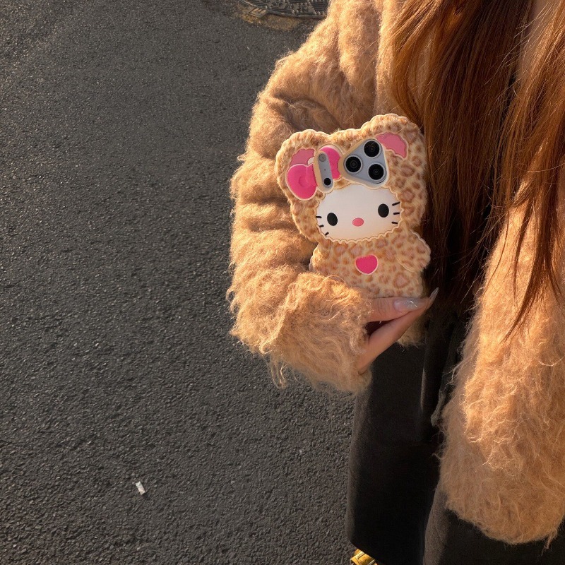 Cute 3D Hello Kitty Leopard Pl - 3D Printing Case 评论和价格