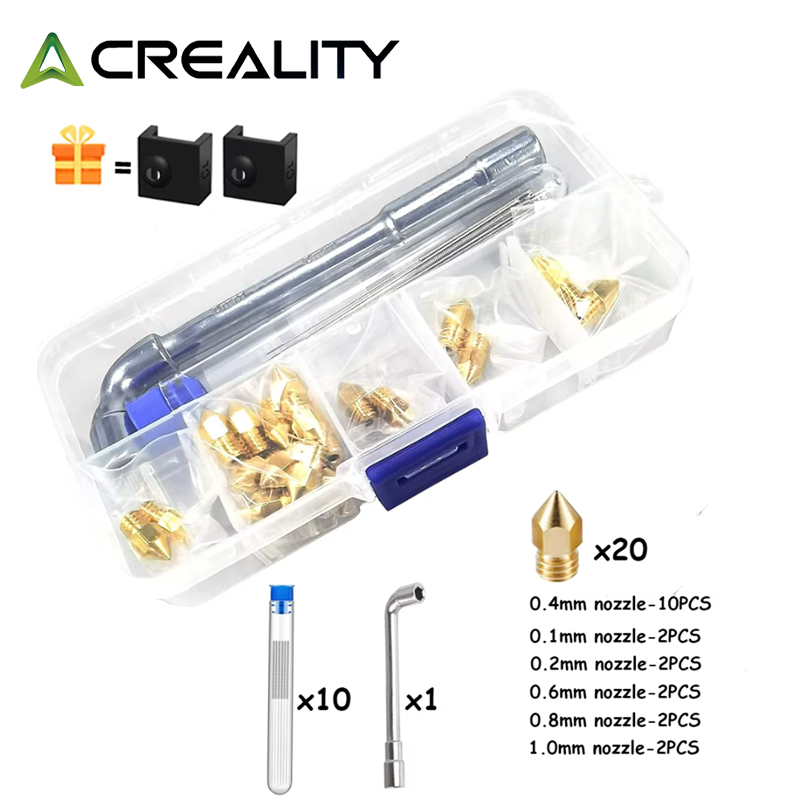 CREALITY 20 Pcs MK8 Brass Nozz - 3D Printer Extruder 评论和价格