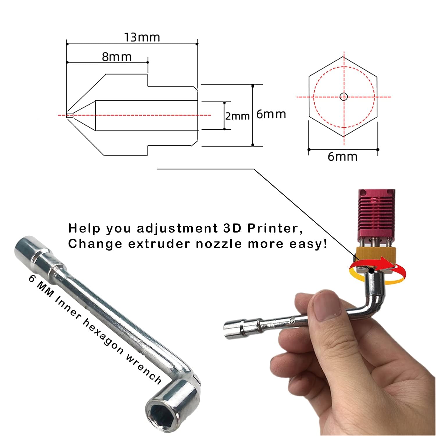 CREALITY 20 Pcs MK8 Brass Nozz - 3D Printer Extruder 评论和价格