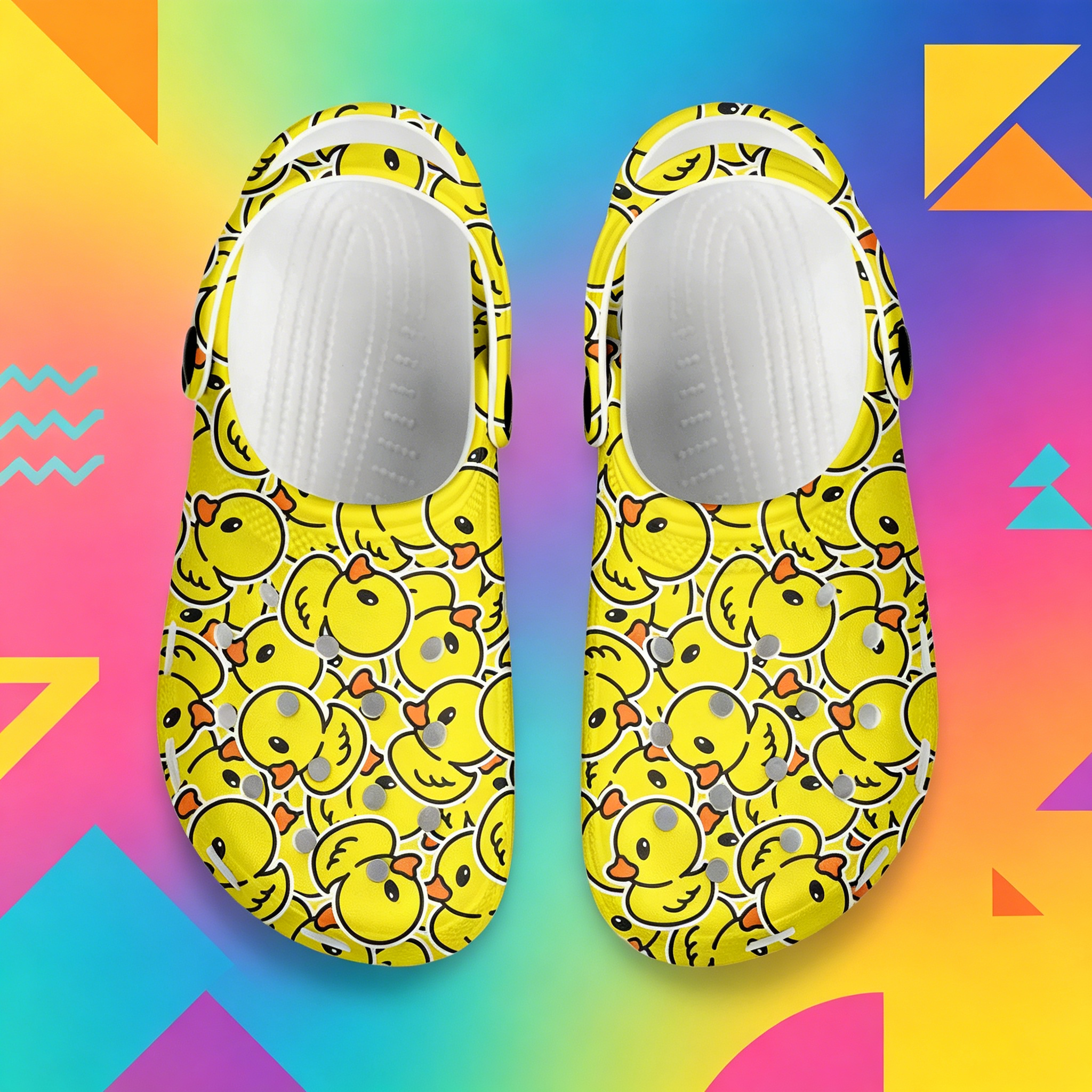 Cartoon Duck 3D Print Clogs Un - 3D Printing Outsole 评论和价格