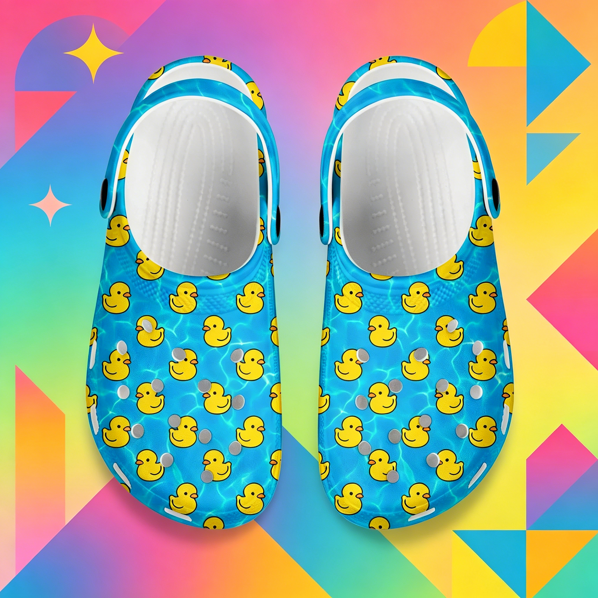 Cartoon Duck 3D Print Clogs Un - 3D Printing Outsole 评论和价格