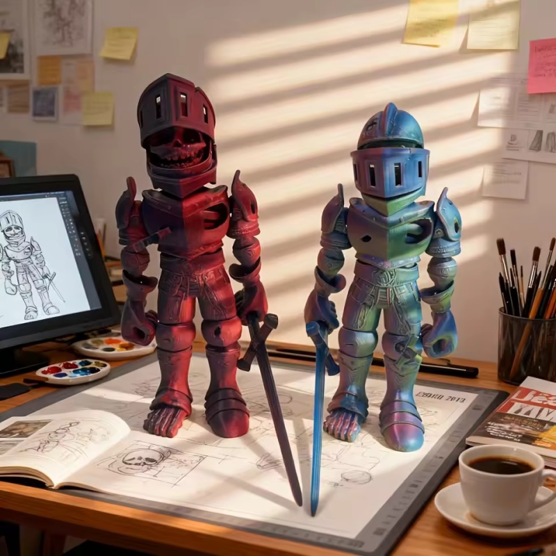 3D Printed Skeleton Knight Act - 3D Printing Action Figure 评论和价格