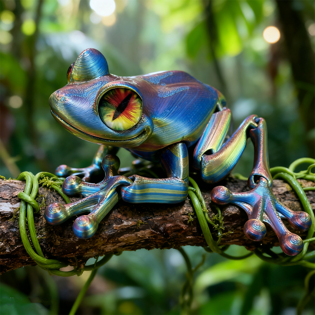 3D Printed Frog Statue, Flexib - 3D Printing Action Figure 评论和价格