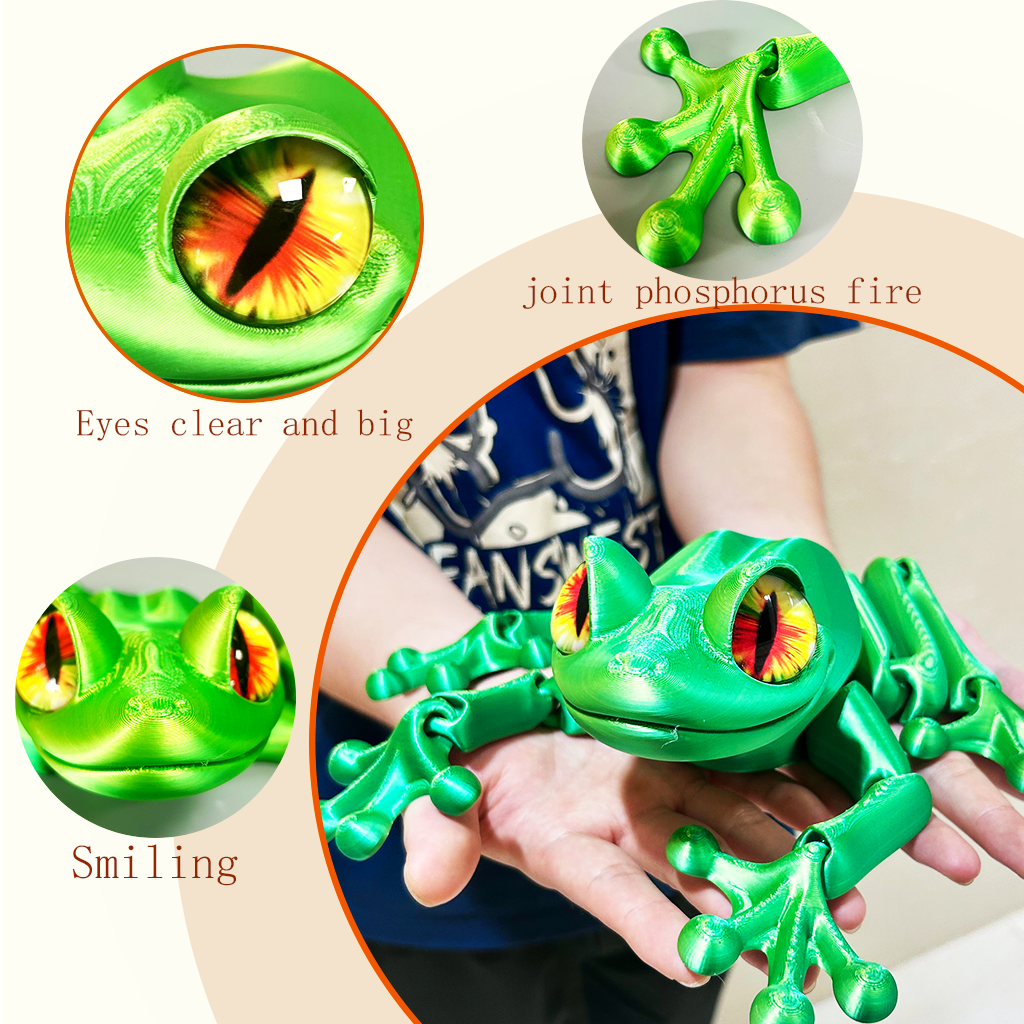 3D Printed Frog Statue, Flexib - 3D Printing Action Figure 评论和价格