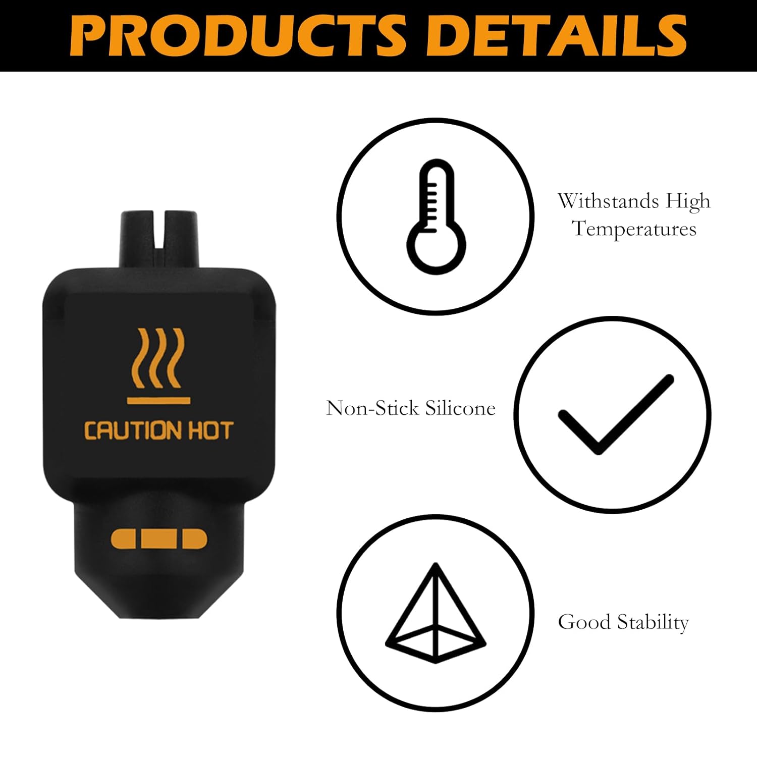 10Pcs Black Silicone Sock for  - 3D Printer Extruder 评论和价格