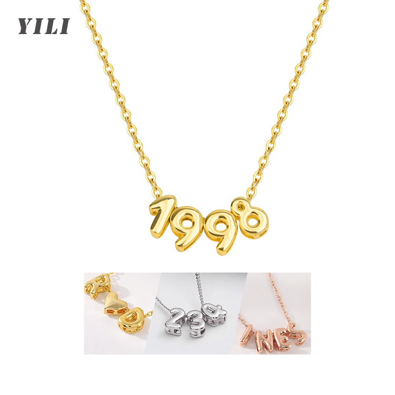 Personalized 3D Bubble Letter  - 3D Printing Jewelry 评论和价格