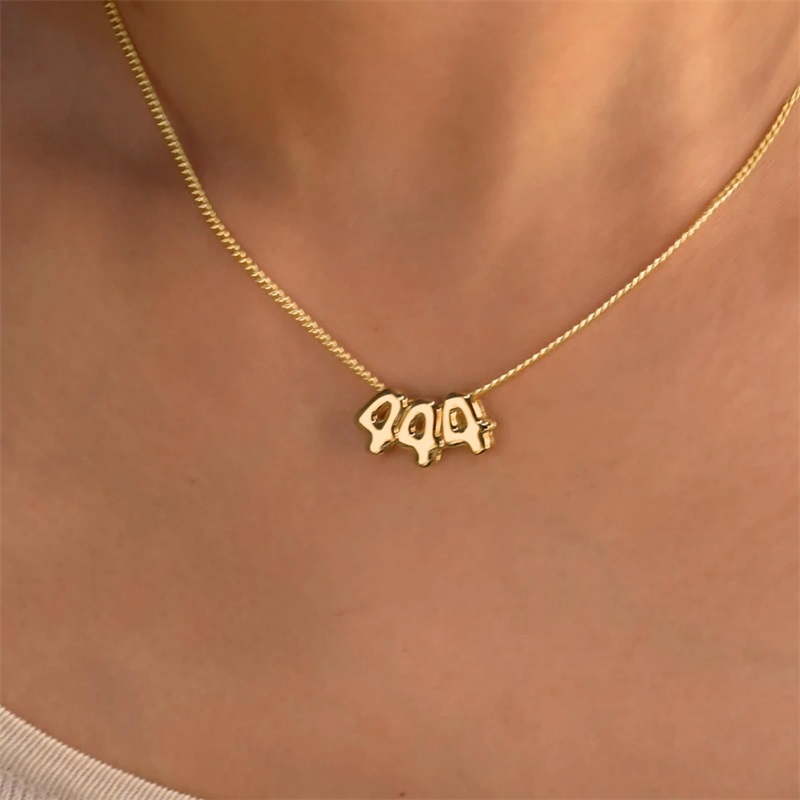 Personalized 3D Bubble Letter  - 3D Printing Jewelry 评论和价格