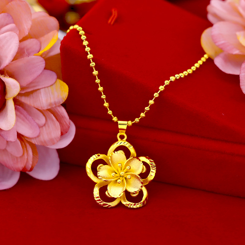 999 Pure Gold Sunflower Pendan - 3D Printing Jewelry 评论和价格