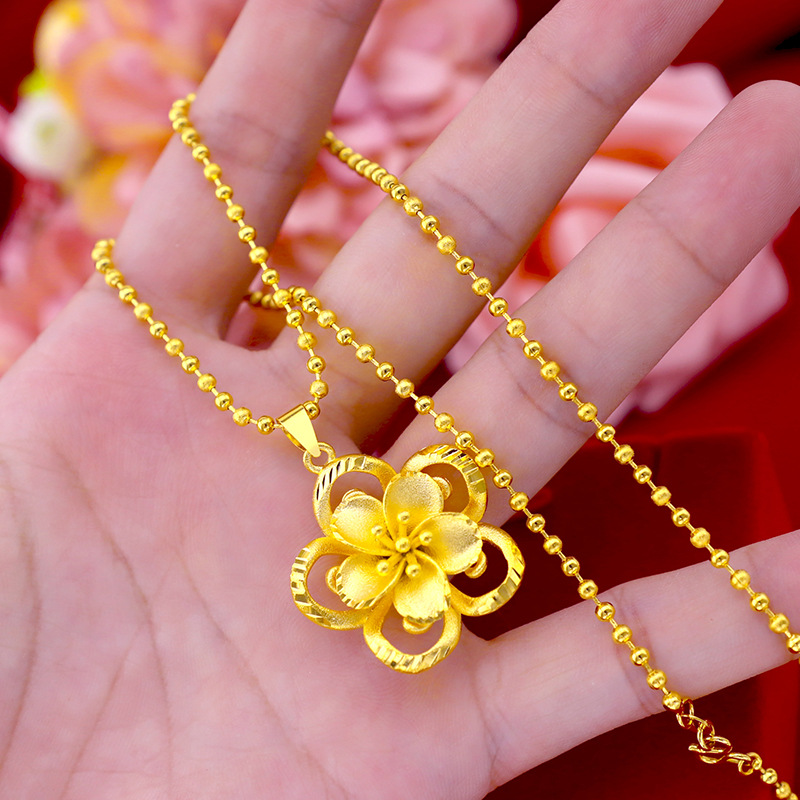 999 Pure Gold Sunflower Pendan - 3D Printing Jewelry 评论和价格
