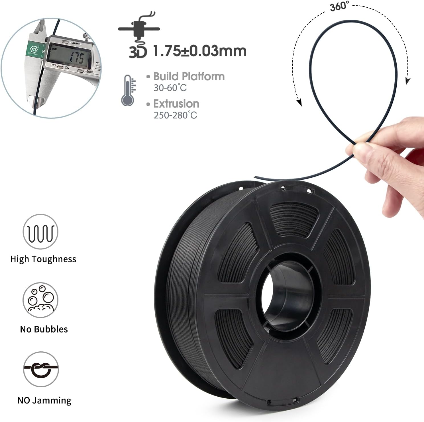 ASA Carbon Fiber Filament 1.75 - Asa Filament Outdoor 评论和价格