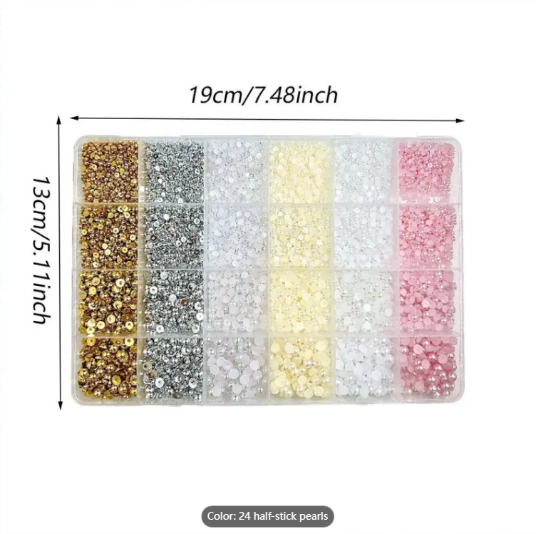 1Box 3800pcs 3D Flatback Pearl - 3D Printing Jewelry 评论和价格