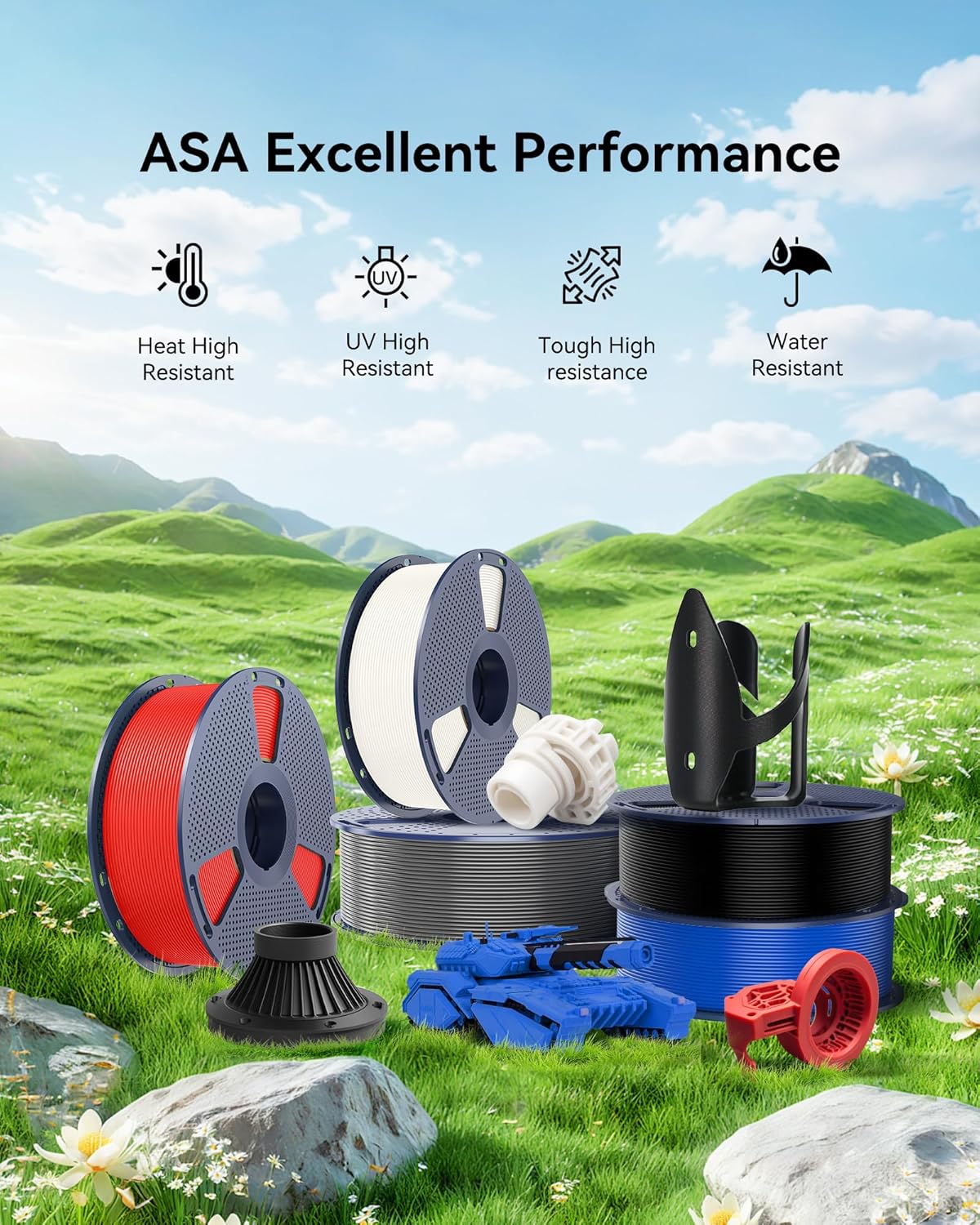 ASA Filament 1.75mm Bundle 4kg - Asa Filament Outdoor 评论和价格