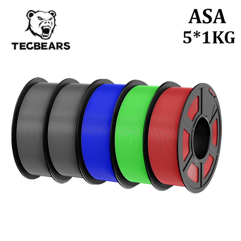 TECBEARS 5KG/5Rolls 3D Printer - Asa Filament Outdoor 评论和价格