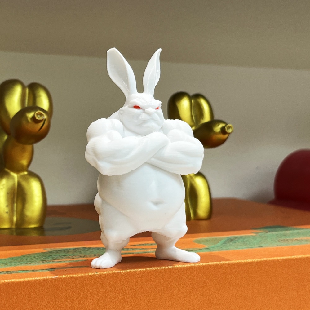 Muscular Rabbit 3D Print Figur - 3D Printing Rabbit 评论和价格