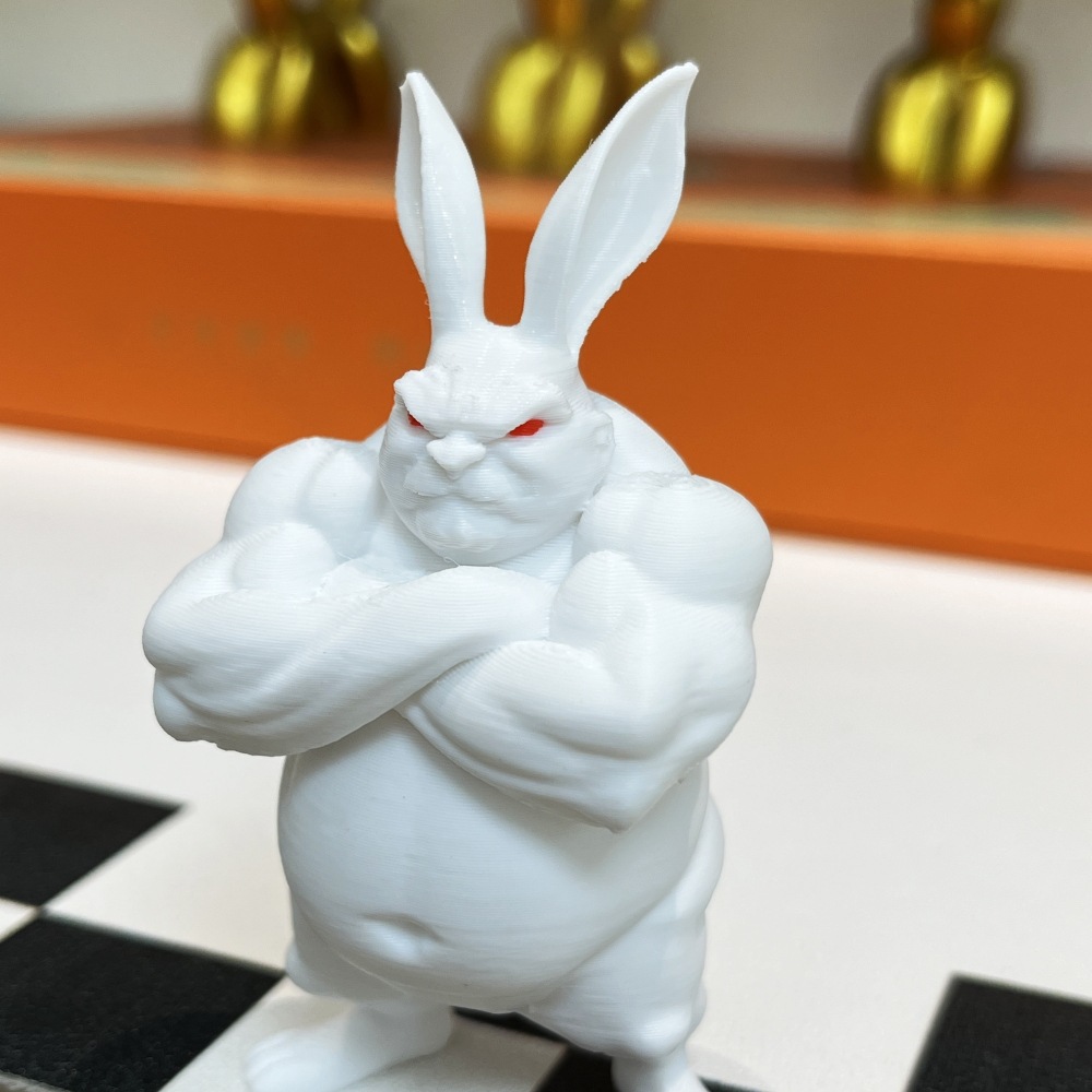 Muscular Rabbit 3D Print Figur - 3D Printing Rabbit 评论和价格