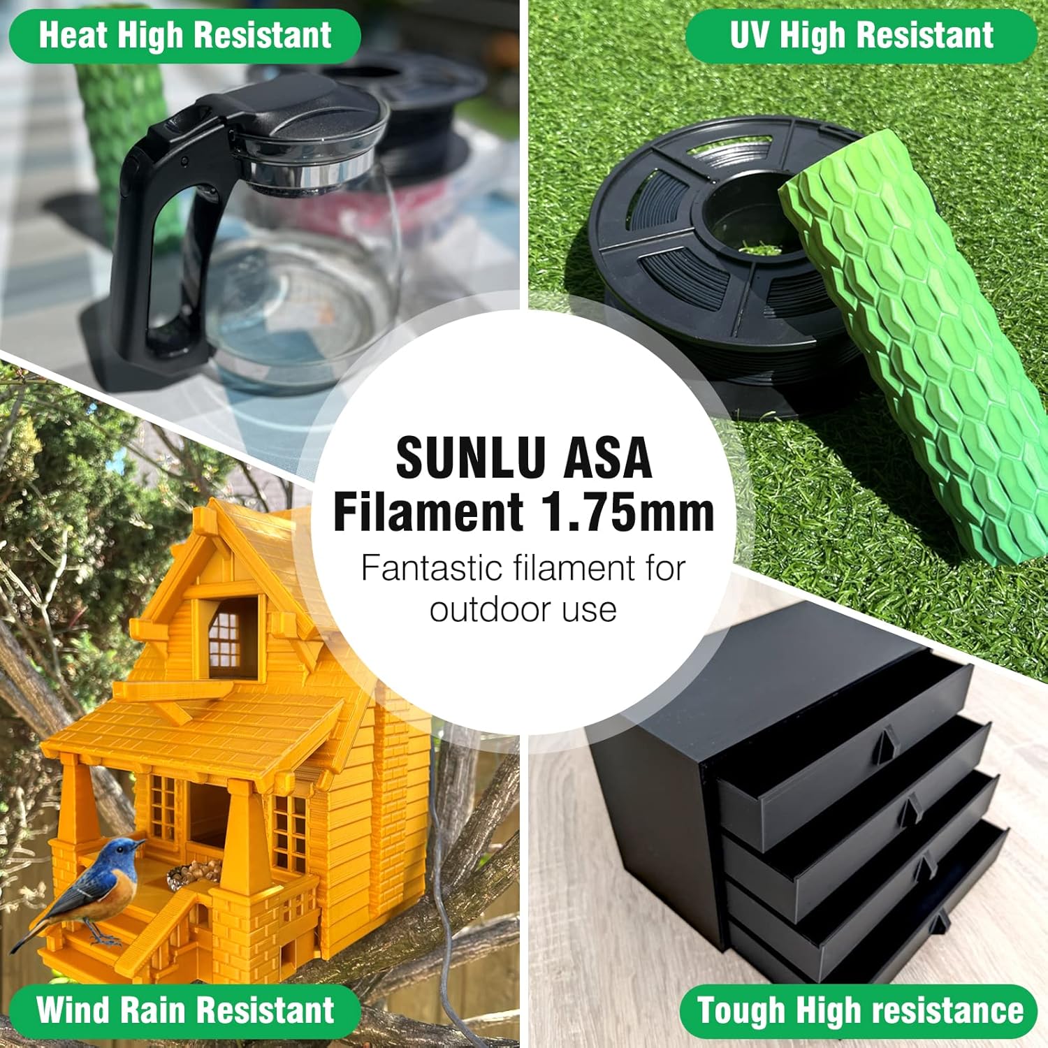 SUNLU 1KG ASA Filament 1.75mm  - Asa Filament Outdoor 评论和价格