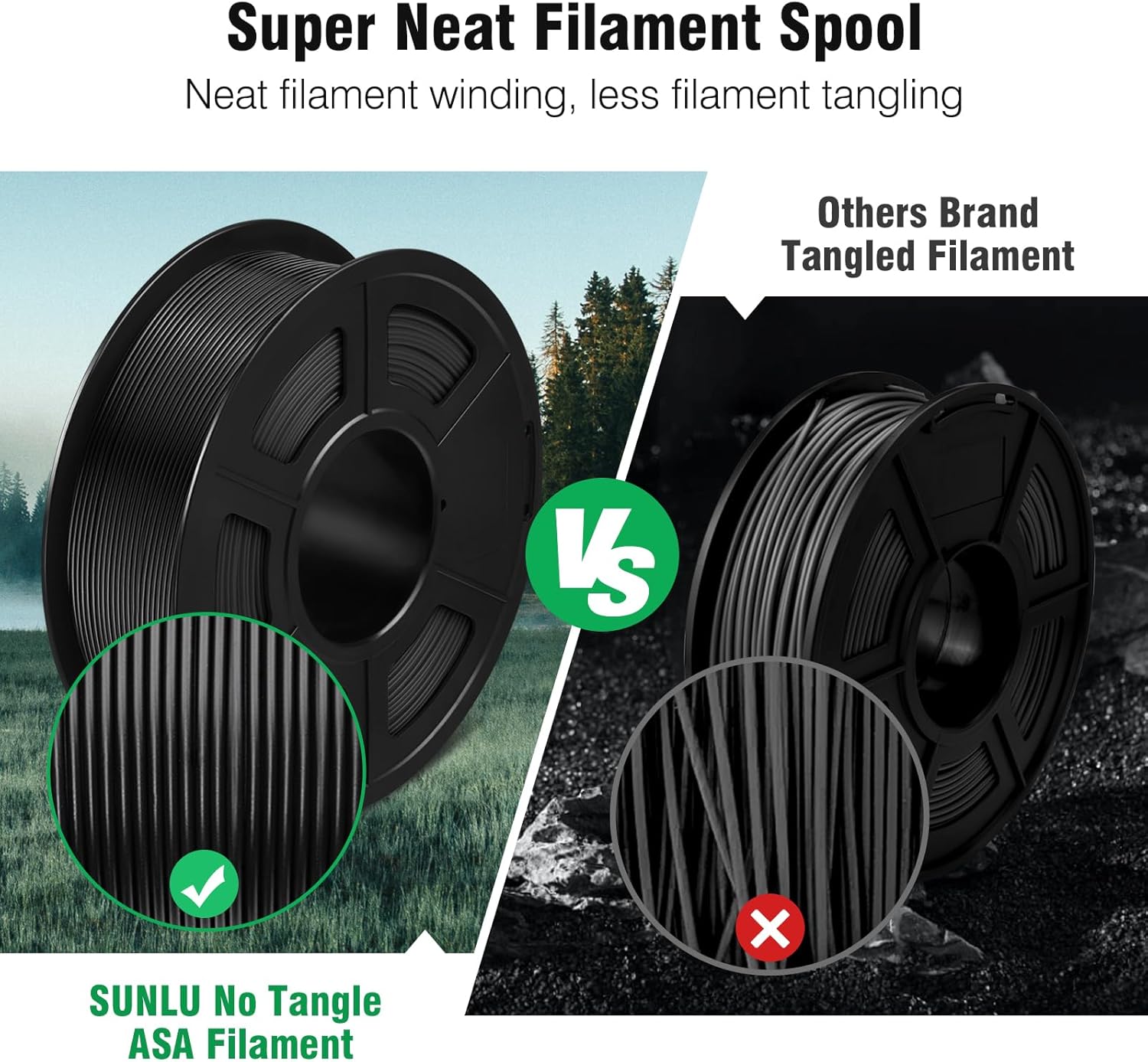 SUNLU 1KG ASA Filament 1.75mm  - Asa Filament Outdoor 评论和价格