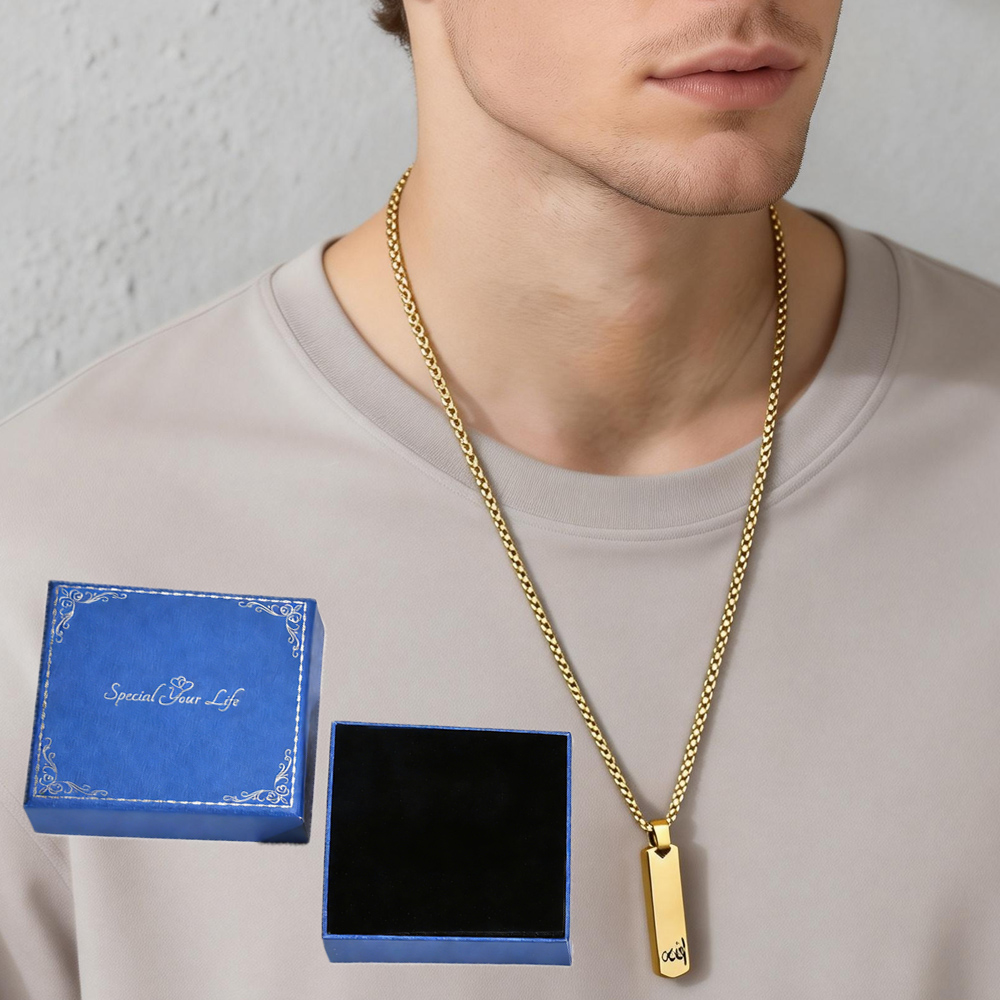 3D Bar Necklace, Cool Simple D - 3D Printing Jewelry 评论和价格